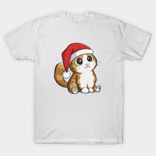 Cat With Santa Hat T-Shirt